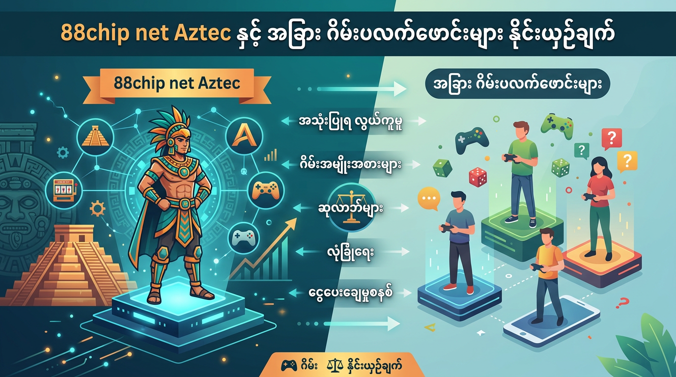 88chip net Aztec နှင့် အခြား ဂိမ်းပလက်ဖောင်းများ နှိုင်းယှဉ်ချက်